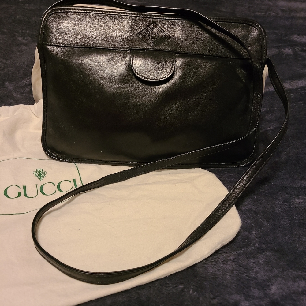 Vintage Gucci Black Leather Purse